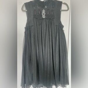 FREE PEOPLE - Victorian high neck sleeveless mini dress
